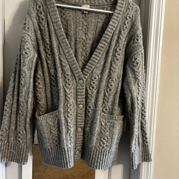 a new day Gray Cable Knit Cardigan - Picture 1 of 3